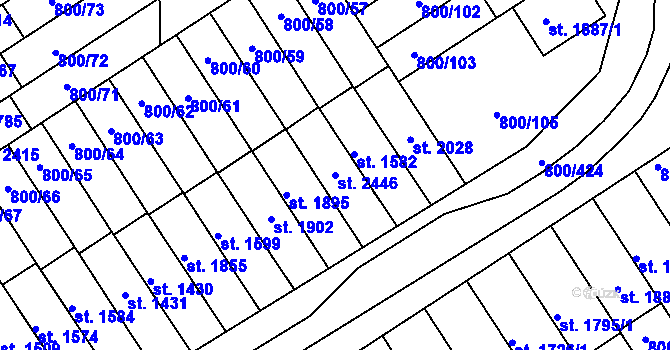 Parcela st. 2446 v KÚ Mařatice, Katastrální mapa