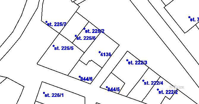 Parcela st. 4136 v KÚ Mařatice, Katastrální mapa