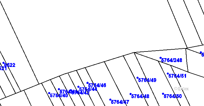 Parcela st. 5764/246 v KÚ Uherský Brod, Katastrální mapa
