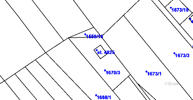 Parcela st. 4825 v KÚ Uherský Brod, Katastrální mapa