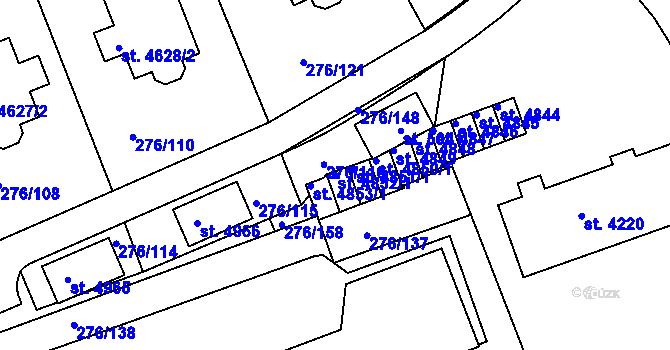 Parcela st. 4852/1 v KÚ Uherský Brod, Katastrální mapa