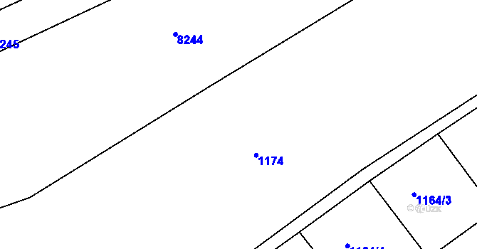 Parcela st. 1186 v KÚ Uherský Brod, Katastrální mapa