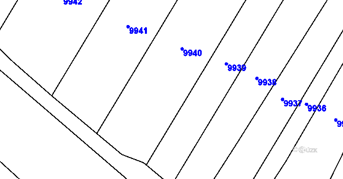 Parcela st. 2510/133 v KÚ Uherský Brod, Katastrální mapa