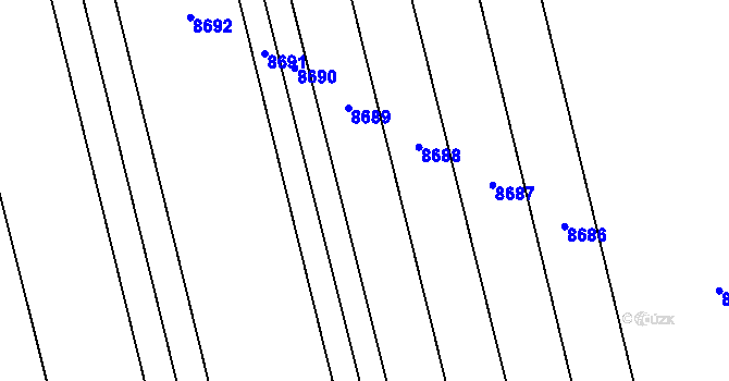 Parcela st. 6156/274 v KÚ Uherský Brod, Katastrální mapa