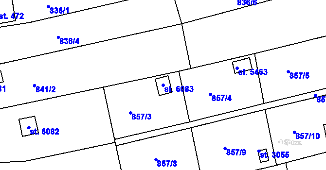 Parcela st. 6083 v KÚ Uherský Brod, Katastrální mapa