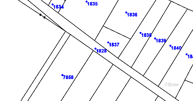 Parcela st. 380/44 v KÚ Kvačice, Katastrální mapa