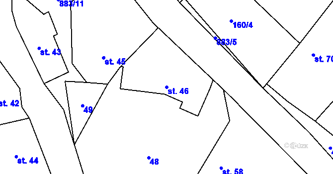 Parcela st. 46 v KÚ Janovická Lhota, Katastrální mapa