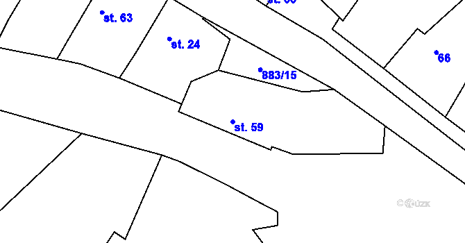 Parcela st. 59 v KÚ Janovická Lhota, Katastrální mapa