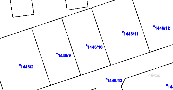 Parcela st. 1446/10 v KÚ Uhlířské Janovice, Katastrální mapa