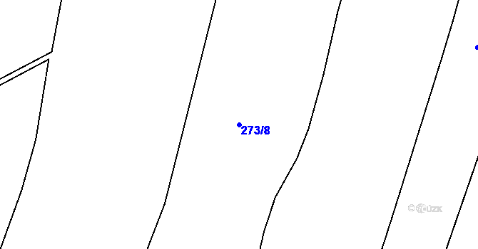 Parcela st. 273/8 v KÚ Úhošťany, Katastrální mapa