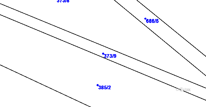 Parcela st. 373/9 v KÚ Uhřice u Boskovic, Katastrální mapa