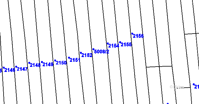 Parcela st. 5008/2 v KÚ Prasklice, Katastrální mapa