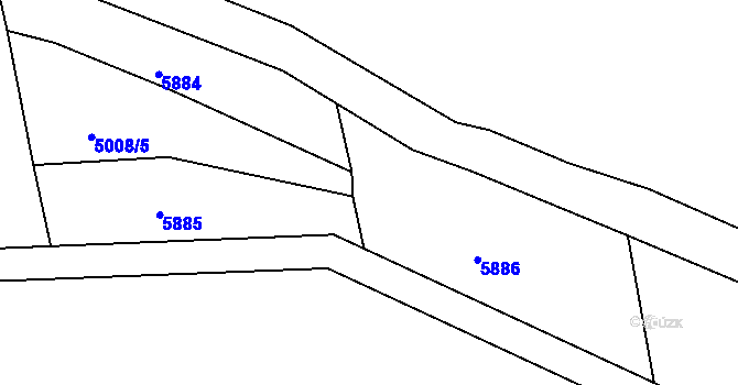 Parcela st. 5008/21 v KÚ Prasklice, Katastrální mapa