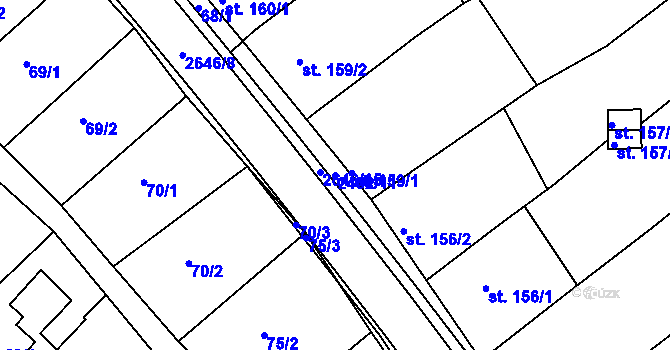 Parcela st. 2402/11 v KÚ Uhřice u Kyjova, Katastrální mapa