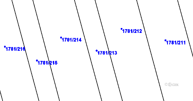 Parcela st. 1781/213 v KÚ Uhřice u Kyjova, Katastrální mapa