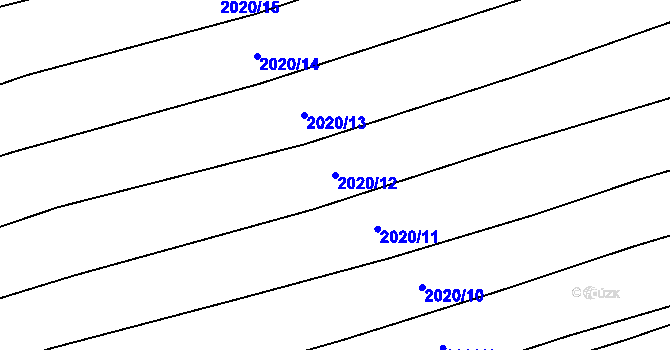 Parcela st. 2020/12 v KÚ Uhřice u Kyjova, Katastrální mapa