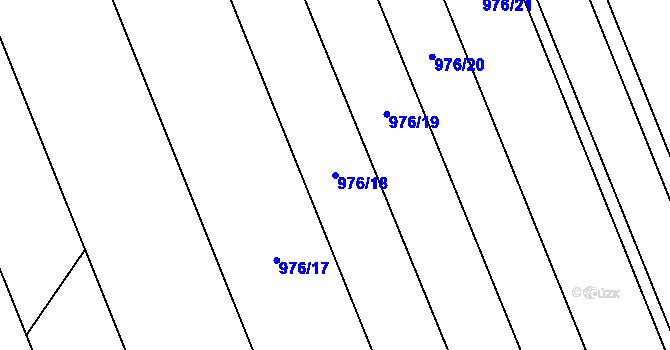 Parcela st. 976/18 v KÚ Uhřičice, Katastrální mapa
