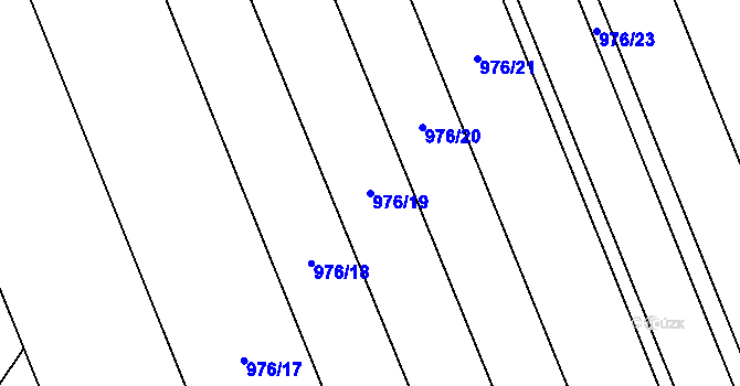 Parcela st. 976/19 v KÚ Uhřičice, Katastrální mapa