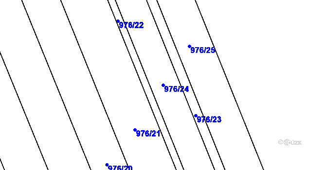 Parcela st. 976/24 v KÚ Uhřičice, Katastrální mapa