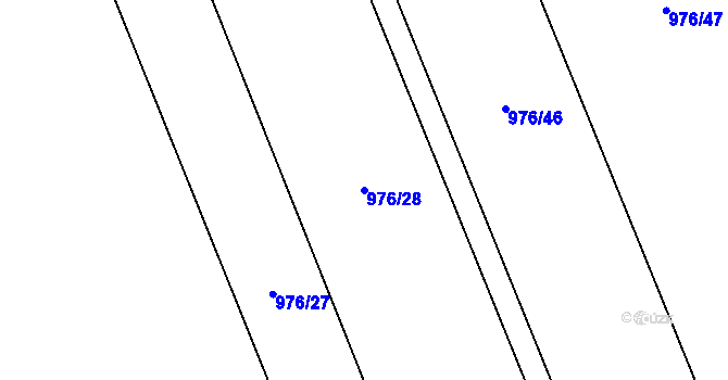 Parcela st. 976/28 v KÚ Uhřičice, Katastrální mapa