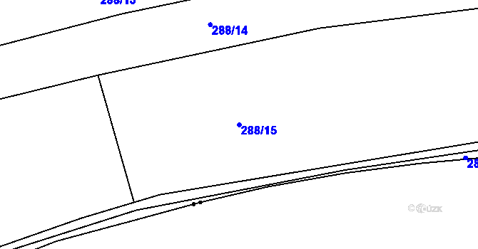 Parcela st. 288/15 v KÚ Hájek u Uhříněvsi, Katastrální mapa