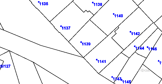 Parcela st. 1139 v KÚ Uhříněves, Katastrální mapa