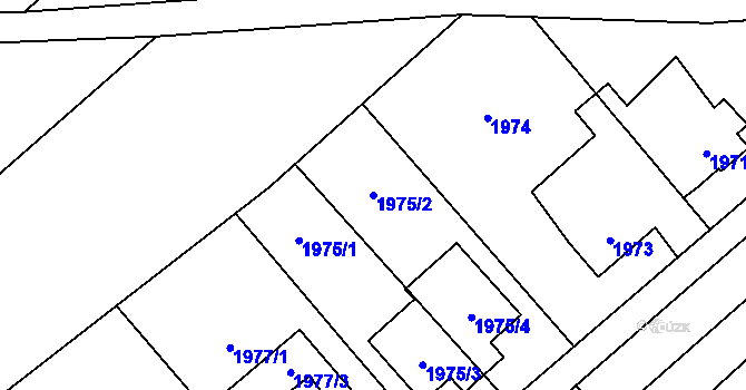 Parcela st. 1975/2 v KÚ Uhříněves, Katastrální mapa
