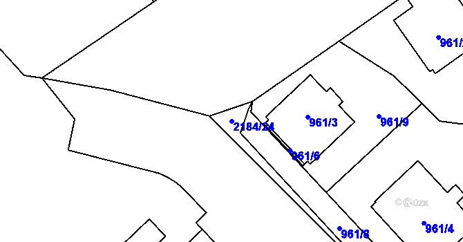 Parcela st. 2184/24 v KÚ Uhříněves, Katastrální mapa