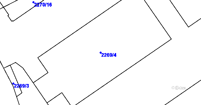 Parcela st. 2269/4 v KÚ Uhříněves, Katastrální mapa