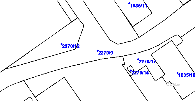 Parcela st. 2270/9 v KÚ Uhříněves, Katastrální mapa