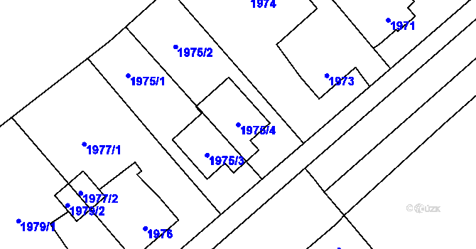 Parcela st. 1975/4 v KÚ Uhříněves, Katastrální mapa