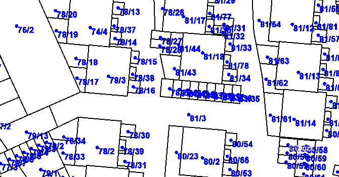 Parcela st. 78/29 v KÚ Uhříněves, Katastrální mapa