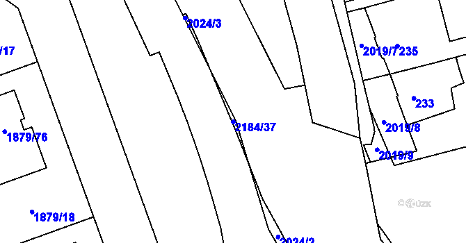 Parcela st. 2184/37 v KÚ Uhříněves, Katastrální mapa