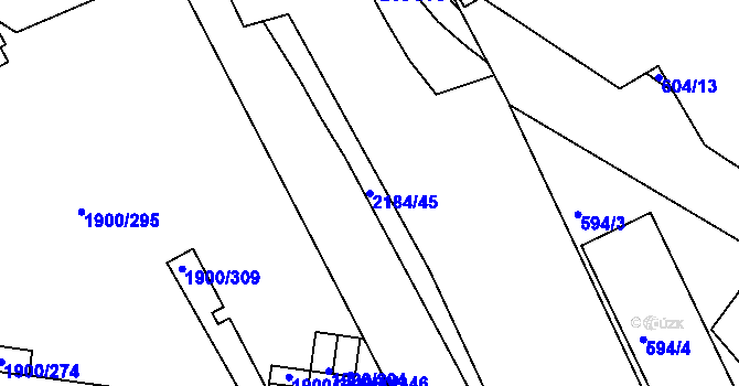 Parcela st. 2184/45 v KÚ Uhříněves, Katastrální mapa