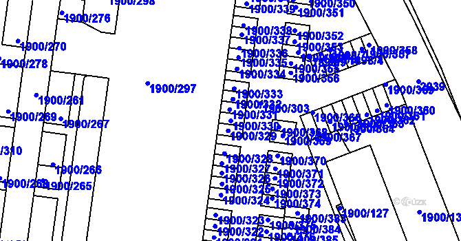 Parcela st. 1900/330 v KÚ Uhříněves, Katastrální mapa