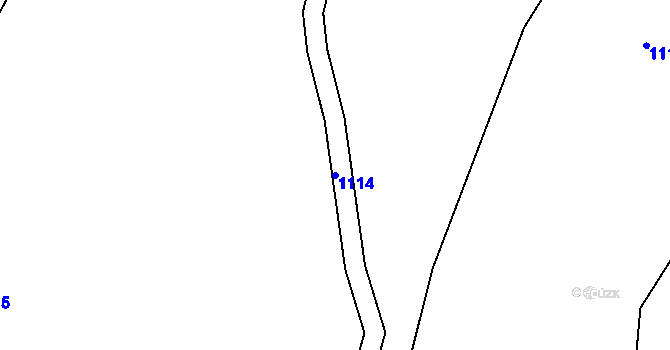 Parcela st. 1114 v KÚ Šeborov, Katastrální mapa