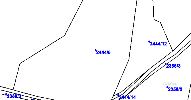 Parcela st. 2444/6 v KÚ Velký Uhřínov, Katastrální mapa