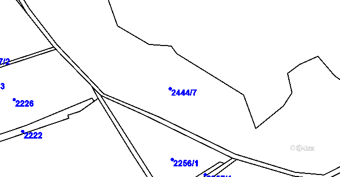 Parcela st. 2444/7 v KÚ Velký Uhřínov, Katastrální mapa