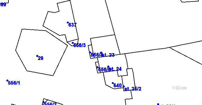 Parcela st. 23 v KÚ Uhřínovice u Jihlavy, Katastrální mapa