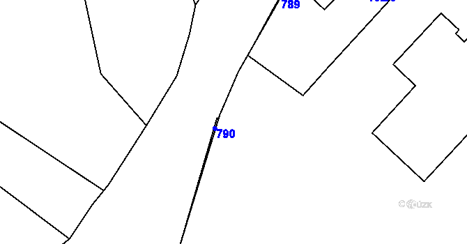 Parcela st. 100 v KÚ Uhřínovice u Jihlavy, Katastrální mapa