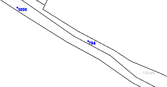 Parcela st. 181/2 v KÚ Uhřínovice u Jihlavy, Katastrální mapa