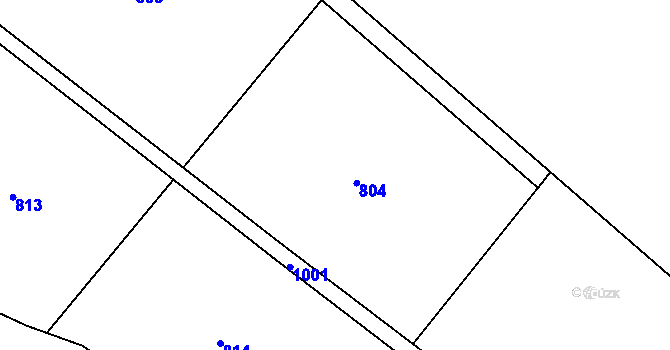 Parcela st. 216/9 v KÚ Uhřínovice u Jihlavy, Katastrální mapa