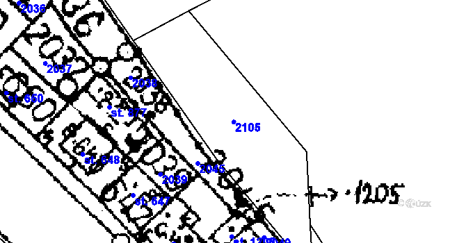 Parcela st. 396/2 v KÚ Uhy, Katastrální mapa