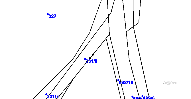 Parcela st. 331/9 v KÚ Újezd u Hořovic, Katastrální mapa