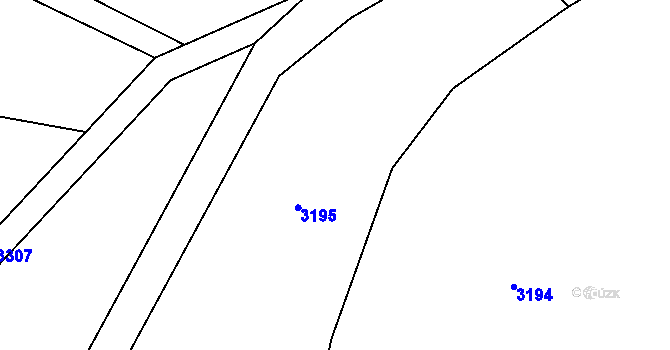 Parcela st. 2064/17 v KÚ Újezd u Domažlic, Katastrální mapa