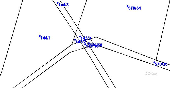 Parcela st. 137/18 v KÚ Újezd u Sezemic, Katastrální mapa