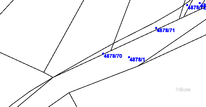 Parcela st. 4878/70 v KÚ Újezd u Valašských Klobouk, Katastrální mapa