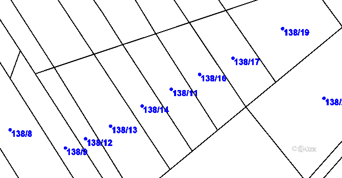Parcela st. 138/11 v KÚ Újezd nad Rokytnou, Katastrální mapa