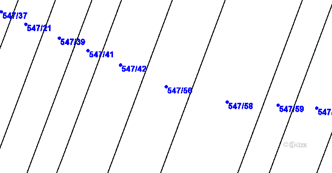 Parcela st. 547/56 v KÚ Újezd nad Rokytnou, Katastrální mapa