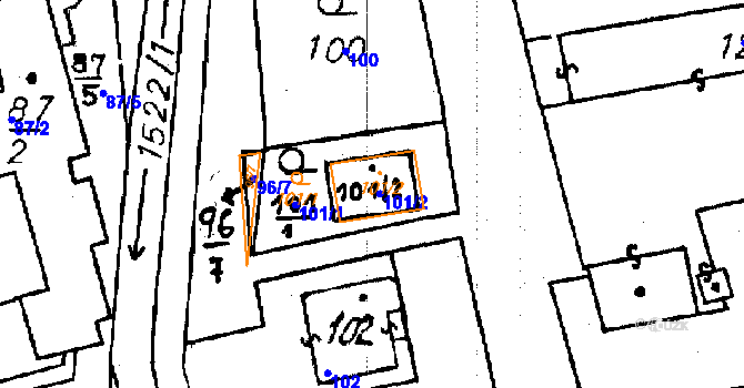 Parcela st. 101 v KÚ Újezd u Uničova, Katastrální mapa